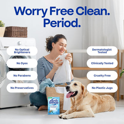 Laundry Detergent Sheets Fresh Scent - 60 Loads per Package. Eco Liquidless Soap - Travel-Friendly for Hot & Cold Cycles, Tackles Tough Stains & Odors - Gentle on Skin, 30 Sheets (3 Pack)