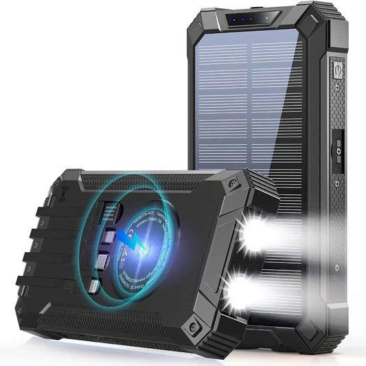 Multifunctional Waterproof Mobile Solar Power Bank Hot Trend Wireless Solar Mobile Fast Charger Portable Power Bank