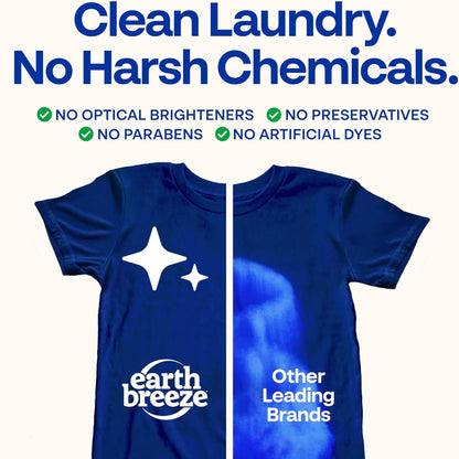 Laundry Detergent Sheets Fresh Scent - 60 Loads per Package. Eco Liquidless Soap - Travel-Friendly for Hot & Cold Cycles, Tackles Tough Stains & Odors - Gentle on Skin, 30 Sheets (3 Pack)