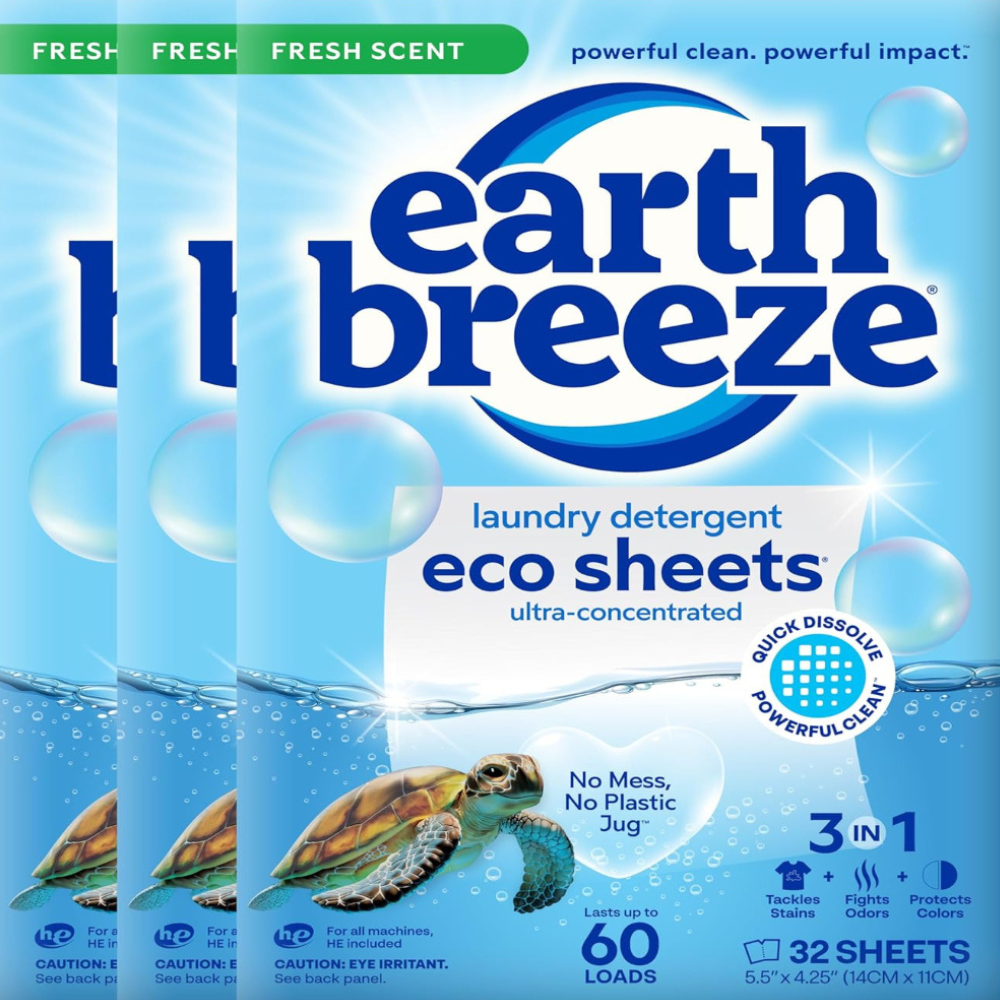 Laundry Detergent Sheets – Fresh Scent 3-Pack
